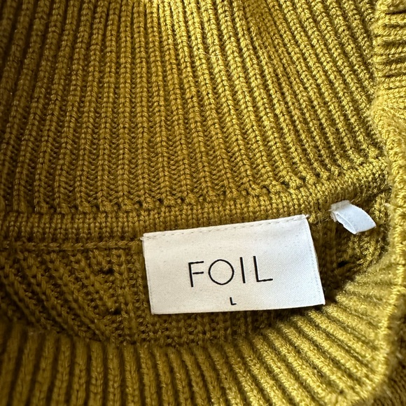 Foil Asymmetrical Striped Sweater - Picture 2 of 3